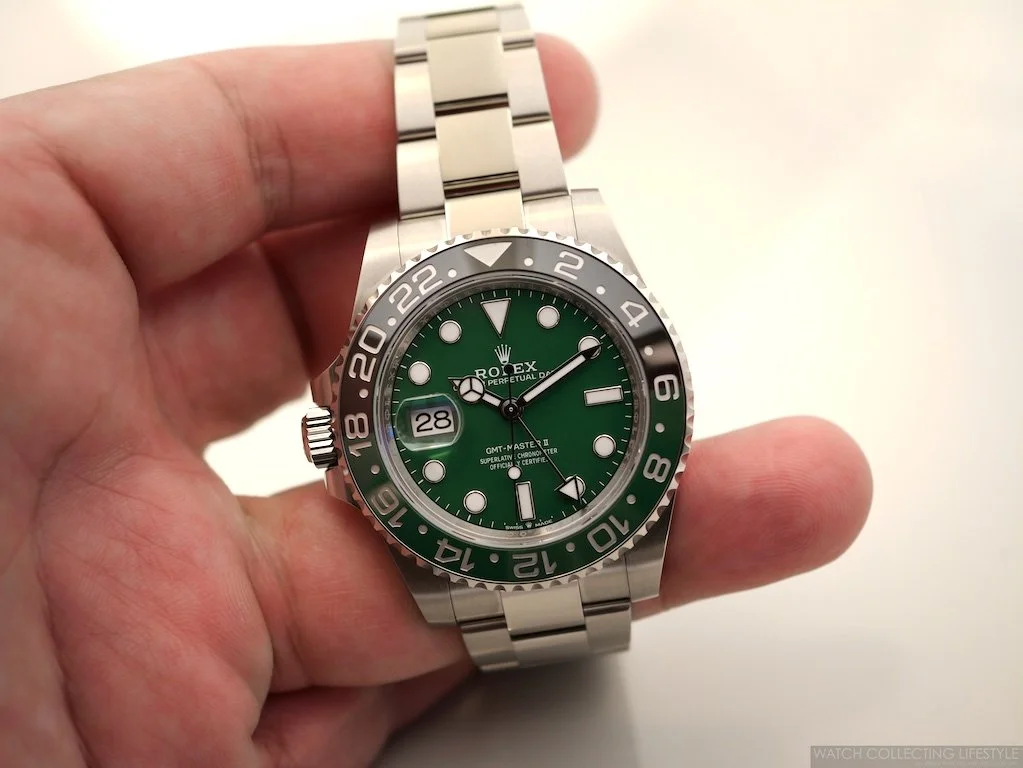 ROLEX GMT-MASTER II 掛時計 W&W 2025: Rolex GMT-Master II Green Ceramic Dial in 18K White Gold